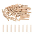 PATIKIL 95 Pcs Wood Dowel Pins 1/4" x 2" Fluted Wooden Dowels Hardwood Pegs for Woodworking Furniture DIY Crafts Projects Door Art - size: 1/4" x 2"