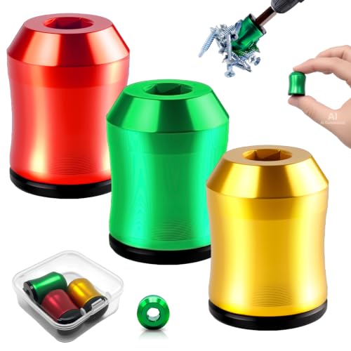 3Pcs Magnetic Drill Bit Holder,Strong Magnetic Screw Holder-(3 colors)