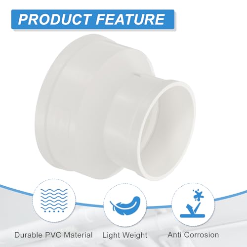 PATIKIL 160mm to 110mm Duct Reducer PVC Pipe Increaser Adapter Airflow Tube - size: 160mm to 110mm