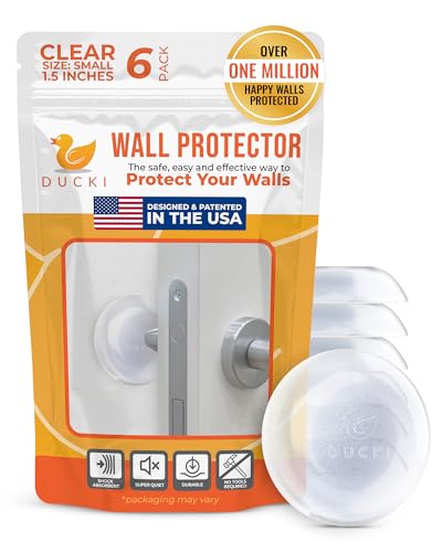 Door Stoppers Wall Protector 1.5", Reusable & Self Adhesive - 6 Pack Clear - color: Clear, size: 1.5 inch (6 Pack)