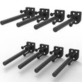 4 Inch Heavy Duty Floating Shelf Brackets 8 Pack, 1/4" Thick Solid Steel Hidden Blind Support, Fits Wood Studs, Holds 200 lbs, Invisible Hardware DIY Kit for Custom Shelving, Black - size: 4 Inch, style: Black 8 Pack