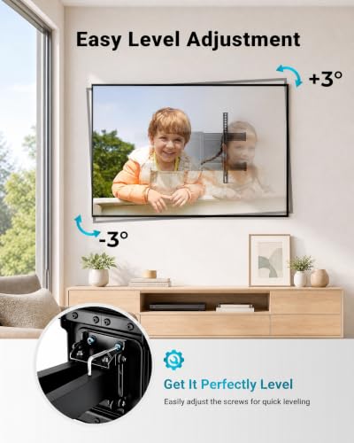 BONTEC Full Motion TV Wall Mount for 37-85 Inch TVs, Heavy Duty Swivel Tilt - size: 37-85 Inch