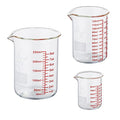 Ackers Mini Glass Measuring Beaker Set, Borosilicate, 2oz 4oz 8oz Measuring Cups - size: 60ml/120ml/250ml (2oz/4oz/8oz)