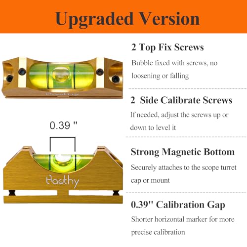 Hawthy Scope Leveling Kit Scope Bubble Level Picatinny Scope Level Magnetic Level Tool Bubble Leveling System - color: Gold