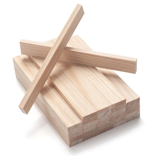 Wood Strips Slats Wooden Dowels for Crafts 1/4" × 3/4" × 6", 30 PCS Wood Trim Planks for Wall, Flat Lumber Boards Square Dowel Rods, Wooden Sticks for Crafting, Woodworking, Model Making - size: 1/4x3/4x6 in - 30 PCS