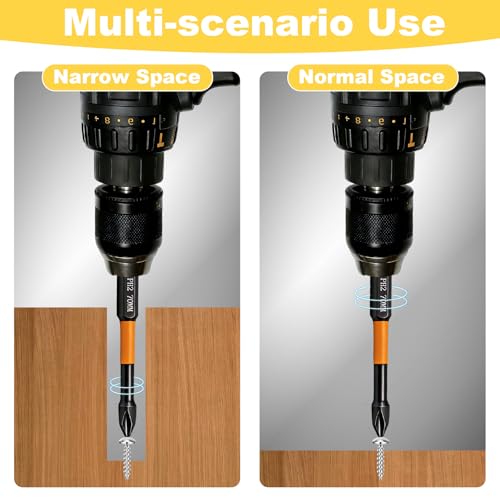 6 Pcs Magnetic Screw Holder Ring with 3 Pcs Ph2 Screwdriver Bit Set, 1/4" Universal Strong Magnetic Ring, Removable Screwdriver Bit Holder Tool for Drill Bits & Hex Screwdrivers