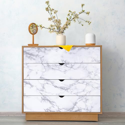 Arthome White Marble Contact Paper - Peel and Stick Wallpaper - Self-Adhesive & Removable Wall Paper for Furniture Desk, Kitchen Countertop, Cabinet, Shelf Liner, Wallcovering, (35.4"x120") - color: White Marble, size: 35.4" x 120"