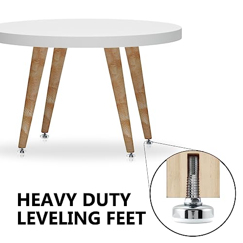 POWERTEC Threaded Leveling Feet 8PK with 3/8"-16 Threaded Inserts, Heavy Duty Adjustable Furniture Levelers with Large Nylon Foot for Cabinets, Benches, Tables & More (71189-P2) - size: Leveling Feet Insert, Set of 8