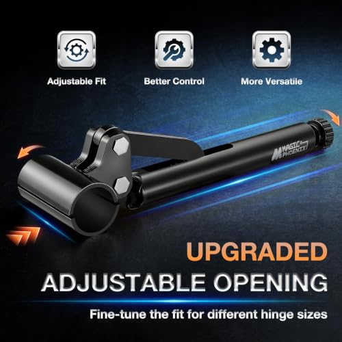 Adjustable Door Hinge Adjustment Tool, 0.3''–1'' Universal Hinge Wrench, Heavy Duty Carbon Steel Door Hinge Adjuster for Door Alignment & Repair (Black)