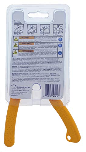 IDEAL Electrical 45-416 Premium Reflex T-6 Stripper - 14-26 AWG, Wire Stripper with Thumb Rest, Plier Nose, Slide Lock, Textured Grips - size: 14-24 AWG Solid