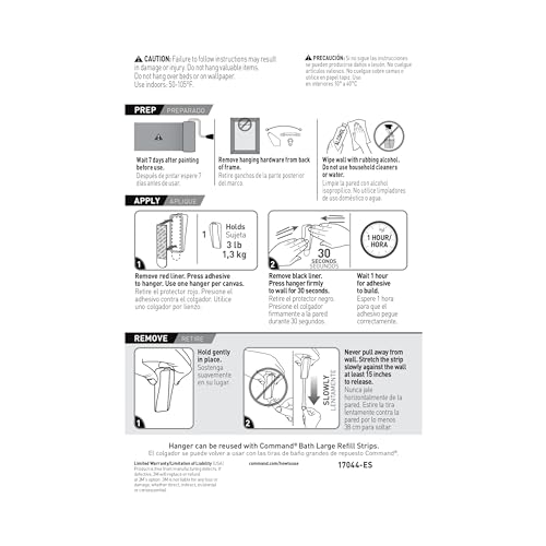 Command 3 lb Canvas Hangers, 3 Hangers, 4 Strips