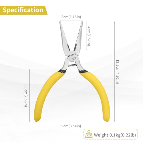 BOOSDEN 5 Inch Small Needle Nose Pliers Set, 5 Pack Jewelry Pliers - size: 5''-5 pack