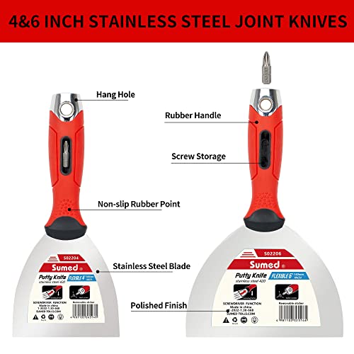 Drywall Tool Kit Putty Knife Set, 8PCS