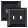 Metal Wall Plate for Electrical Outlets, Applicable to Double Toggle - size: Double Toggle