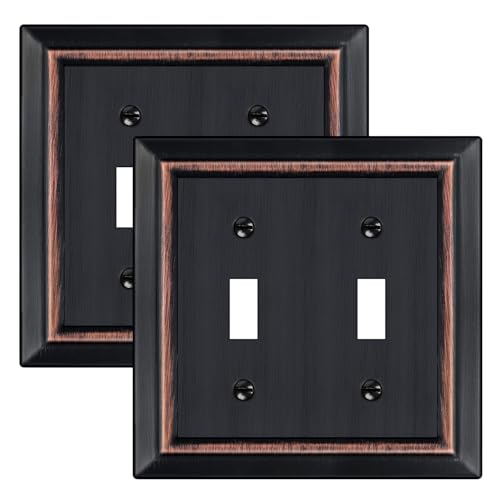 Metal Wall Plate for Electrical Outlets, Applicable to Double Toggle - size: Double Toggle