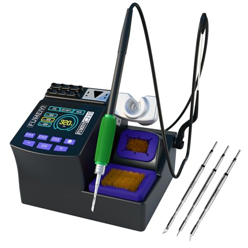 C210 Heat and Soldering Station with Intelligent Temperature Control, Constant-Temperature, Digital Display, High Power, Triple Functions for Precision Soldering Irons Electronic Soldering Kit