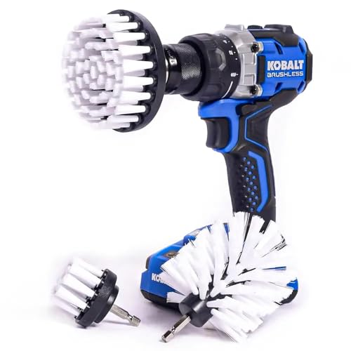Diamond Shine 3-Pack Soft Drill Brush Attachment Set with Storage Case – Turns Drill Into Electric Power Scrubber for Car Detailing, Carpet, Upholstery & Glass