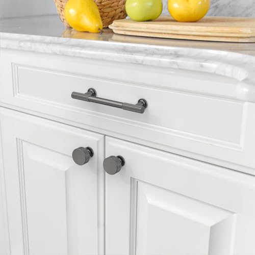 Asidrama 10 Pack 3.75 inch Brushed Black Nickel Kitchen Cabinet Handles - color: Brushed Black Nickel, size: 3.75" Hole Center