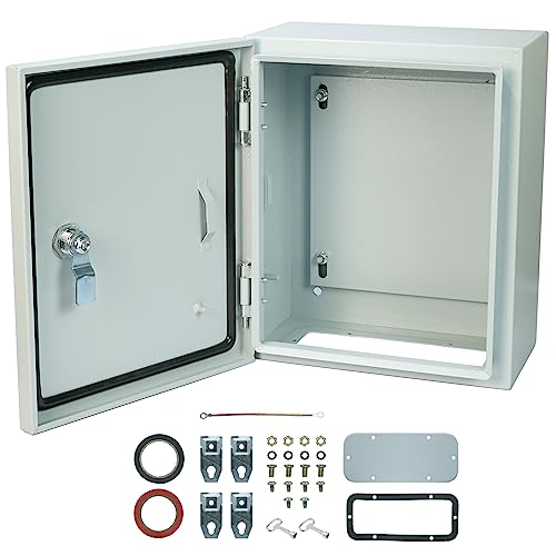 Waterproof Electrical Enclosure 12 x 10 x 6'', Electrical Junction Box with Reinforced Lock, Outdoor Electrical Box Weatherproof - size: 12 x 10 x 6''