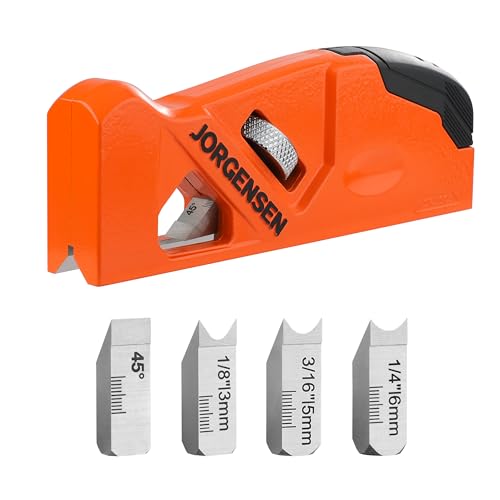 JORGENSEN Chamfer Plane, Edge Corner Plane, 4 Cutter Heads Built-In Storage