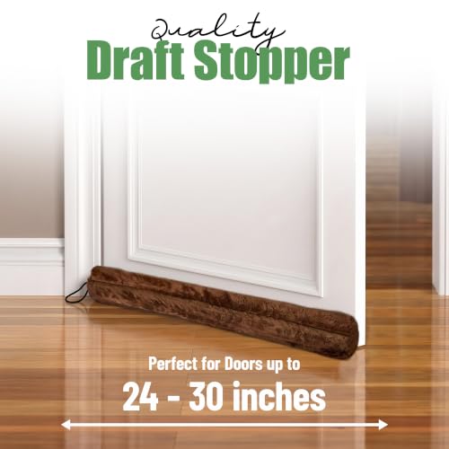 Evelots Magnetic Metal Door Draft Stopper, Brown, 1 Pack