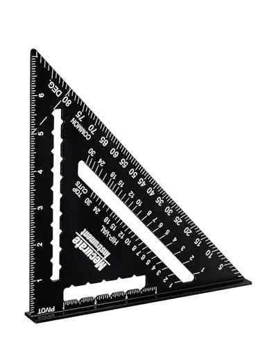 Mecurate 7-Inch Heavy-Duty Aluminum Alloy Triangle Rafter Square - color: 7" Heavy-Duty Rafter Square