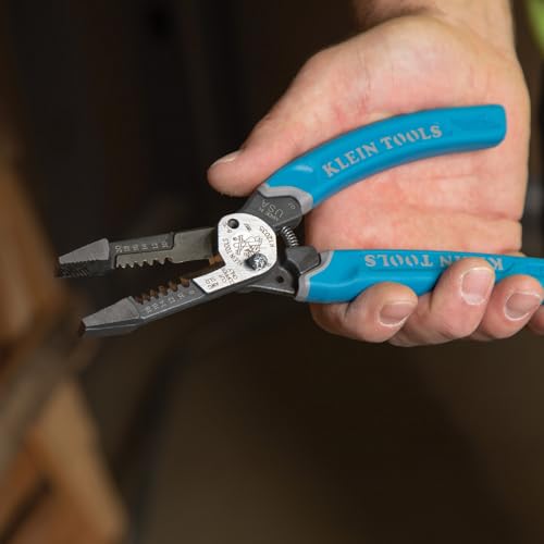 Klein Tools K12035 Klein-Kurve Wire Cutters, Made in USA, Heavy Duty Wire Stripping Tool - size: Wire Stripper