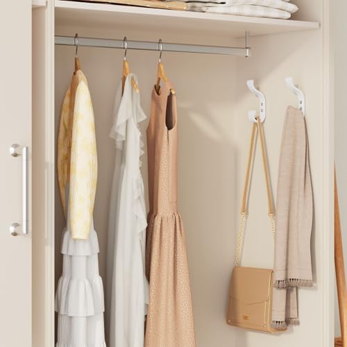 Coat Hooks Wall Mount,Heavy Duty Wall Hooks for Backpack,Towel,White 4 Pack - color: White, size: 4 Pack