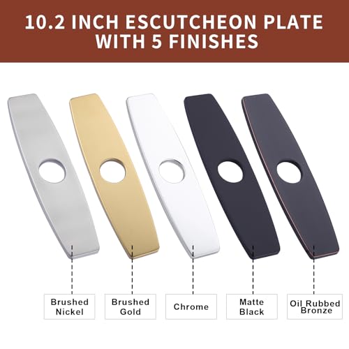 ARCORA 10.2 Inch Faucet Plate Sink Hole Cover Escutcheon - color: Oil Rubbed Bronze