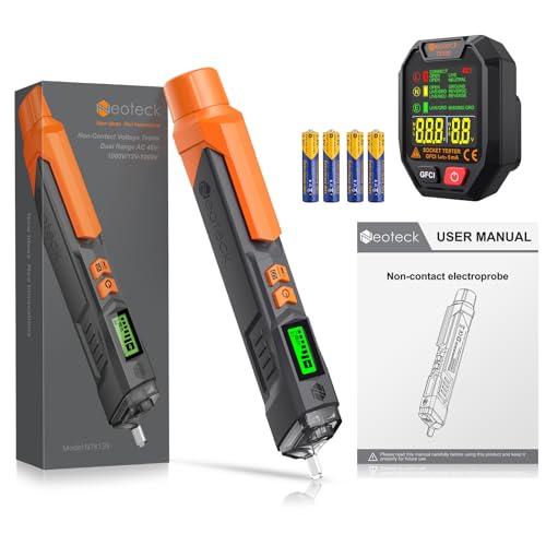 Neoteck 12V-1000V/48V-1000V Voltage Detector Pen and Receptacle Tester