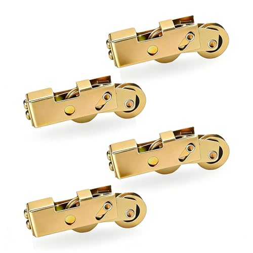 4 Pcs Sliding Door Rollers, Sliding Glass Door Rollers Replacement, Steel Ball Bearing Wheels Heavy-Duty Tandem Roller for Patio Door - color: 4 Pcs