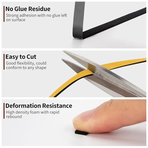 Yotache Weather Stripping (.25) 1/4 Inch Wide X 1/16 Inch Thick, 65 Ft - size: 1/4"x1/16"x65 FT
