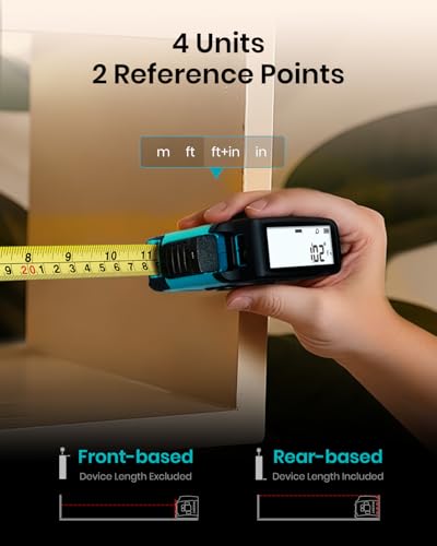 MILESEEY DT20 3-in-1 Digital Laser Tape Measure, 131ft Laser & 16ft Tape - color: Blue