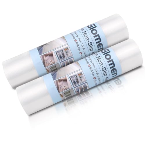 Refrigerator Liners, Shelf Liners for Kitchen Cabinet, Washable Oil-Proof for Drawer, Cabinet, Shelves, Refrigerator, Storage, 12 Inches x 20 FT, Non-Slip Cabinet Liner (12 Inches x 20 FT x 2 Rolls)… - size: 12 Inches x 20 FT x 2 Rolls