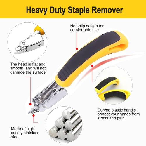 2Pcs Staple Remover Heavy Duty Upholstery Staple Puller Tool