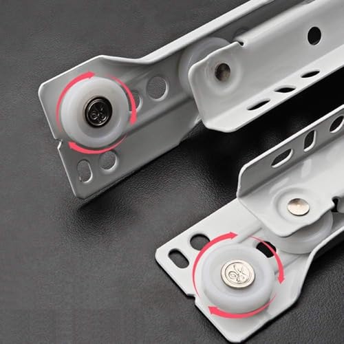 22 Inch Euro Slides, Pack of 2, for Face-Frame and Frameless Cabinets. 75lbs Capacity Cold Rolled Steel, Powder Coated. Choose Length by Drawer Box and not Cabinet Depth. Includes Brackets & Screws - size: 22 Inch