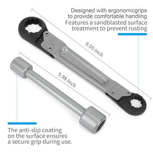 Holdly Angle Stop Wrench, Plumbing Tool for 3/8- and 1/2-Inch Valves - color: Silver