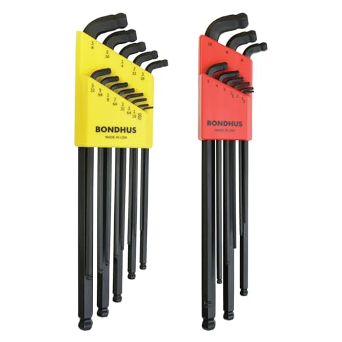 Bondhus 27098 Set of 22 Stubby Double Ball End L-Wrenches XL Double Pk