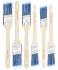 Bates - Angle Paint Brushes, 1" & 1.5", Wood Handle Stain Brushes for Walls & Furniture - color: Wood Handle Angle, size: 6 Pack, 1", 1.5"