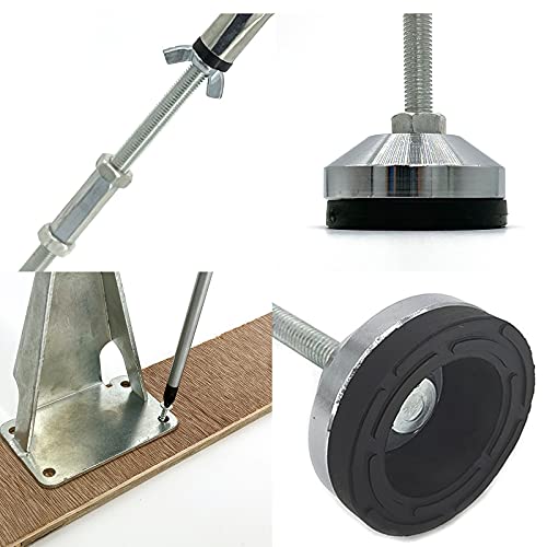 4 Pack Adjustable Height Center Support Leg for Bed Frame - color: 4pcs(7.2-14.8inch)-heavy Duty Metal