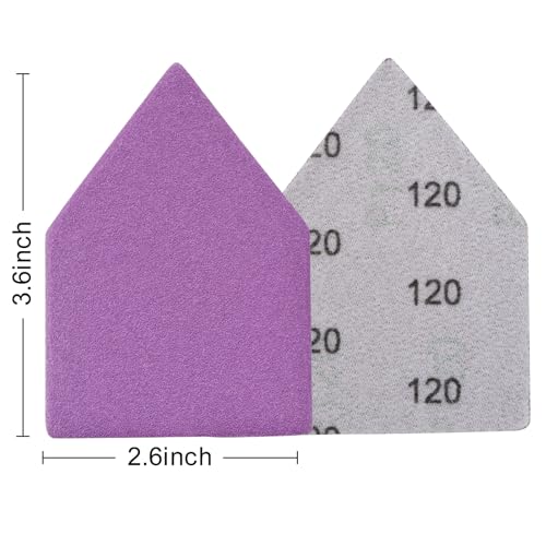 120 Grit Sandpaper, Triangle Sanding Sheets, Fits Milwaukee M12 Fuel Sander - style: 120 Grit