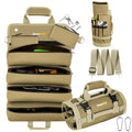 GrenPRO Roll Up Tool Bag with Detachable Tool Pouches 4D Ring - color: Khaki
