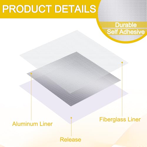 Yaocom 2 Pcs 12x12 Inch Drywall Patch Repair Kit, Self Adhesive Mesh - size: 12 x12"
