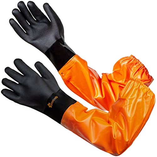 Gastody™ - Chemical Resistant Gloves, Reusable,Heavy Duty Safety Work Gloves,Resist Acid,Oil,Alkali - S-M-L-XL-XXL Size - size: Medium, style: Extra-long 27.5"