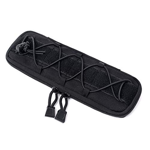 WYNEX Tactical Small Molle Pouch Nylon Knife Sheath for Belt Hunting Gear - color: Black - Large