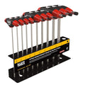 Klein Tools JTH610EB Ball End T-Handle Hex Key Set, SAE Inch Sizes Allen Wrench Set with 6-Inch Blades, Stand Included, 10-Piece - size: 10 -Piece