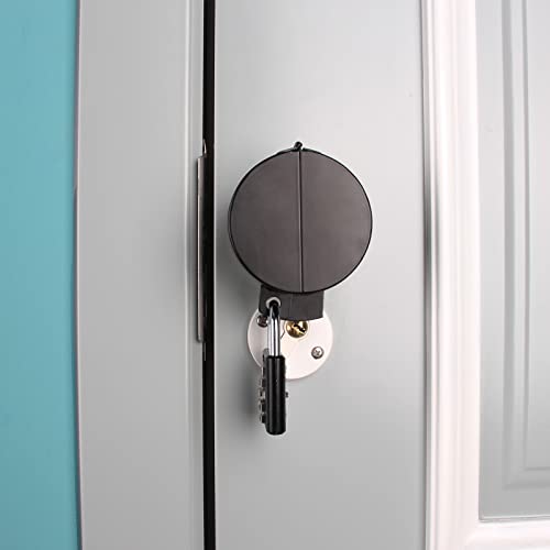 Door Knob Lockout Device Cover to Disable Doorknob/Faucet/Water Valve Hose Door Handle Temporary Lock for Bedroom Door from Outside Lock Door Handle Without Drilling Black