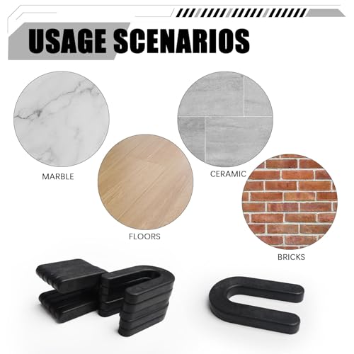 400 Horseshoe Tile Spacers, 1/4-Inch U-Shaped Plastic Spacers for Tile Leveling System Floor Wall Tile Installation - size: 1/4"-400 Pcs