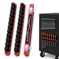 Heavy Duty Magnetic Screwdriver & Wrench Organizer, 36 Slot Tool Holder - color: Red, size: 36-Slot