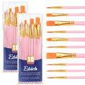 ESRICH 20PCS Pink Paint Brushes, Paint Brush for Acrylic Painting - color: Pink, size: 20